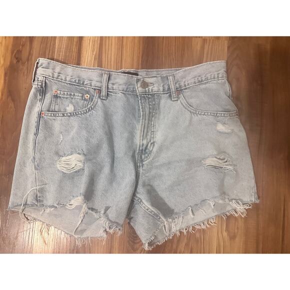 GAP Pants - Gap Light Blue Stride Short Denim Ripped Jean Shorts